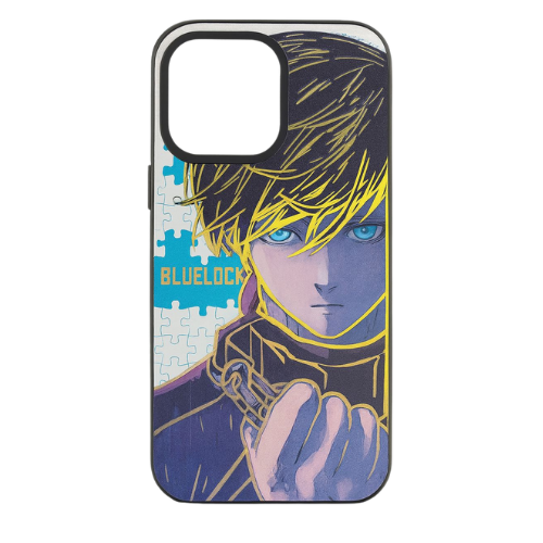 Holographic Blue Lock Anime iPhone Case – Durable TPU Phone Cover