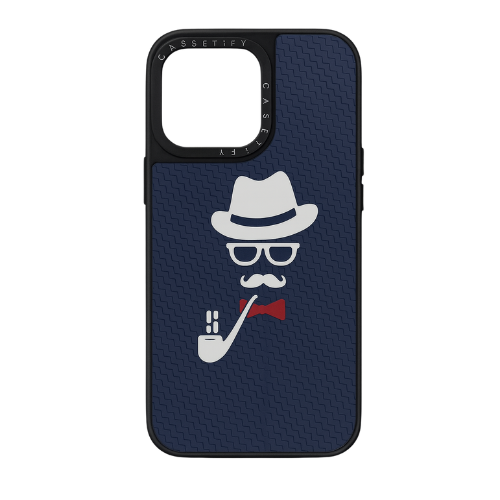 3D Silicon Embossed White Hat Logo Design for iPhone series Purple Color with White color  logo