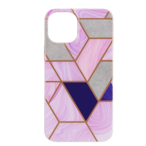 Geometric Marble Glossy Pattern Case for iPhone