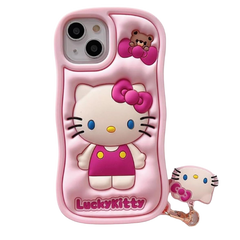 Cute Lucky Kitty-Inspired 3D Cartoon Shockproof Silicone Case – Soft Protective Cover