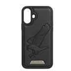 Protective Apple iPhone Back Cover - Pure Leather Eagle Case with Inside Cloth for iPhone 16 Plus