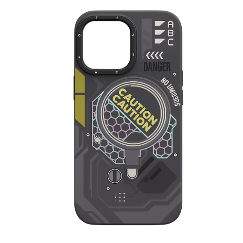 3D Matte Print Case for iPhone with detachable ring protection