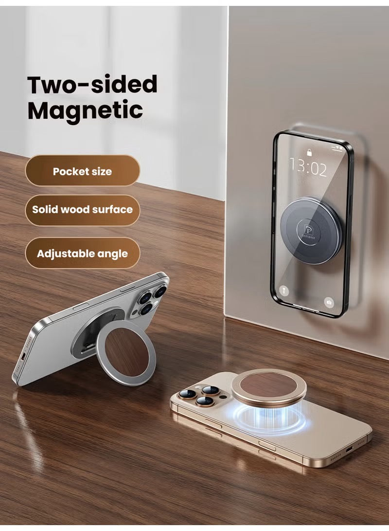 MagWood Dual-Side Magnetic Ring Stand Mobile Case by CoverMeUp - Style 15