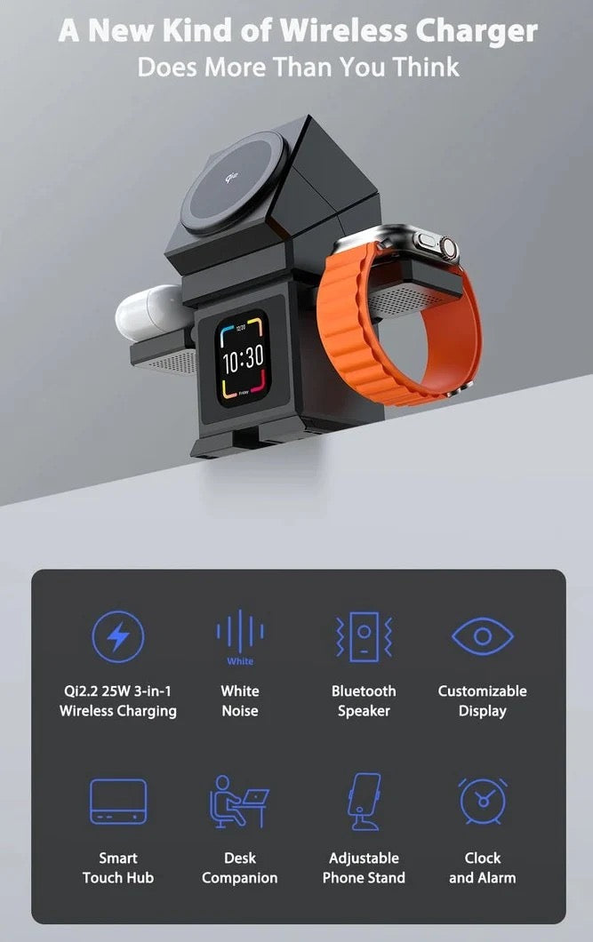 RoboCharge 3-in-1 Qi2 Wireless Charging Hub