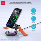 TriDock Foldable 3-in-1 Wireless Charging Station Mobile Case by CoverMeUp - Style 2