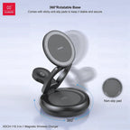 TriDock Foldable 3-in-1 Wireless Charging Station Mobile Case by CoverMeUp - Style 4