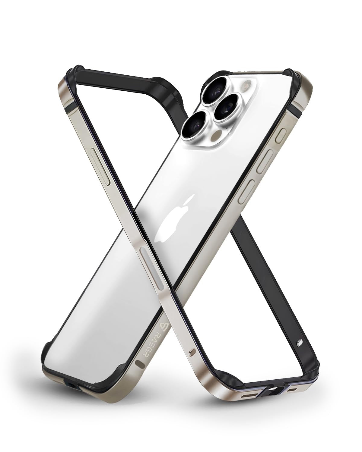 Protective Apple iPhone Back Cover - FortiCore Metal Bumper iPhone 16 Series Case - Style 3