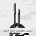 FlexCharge 240W Rotating Type-C Cable with Stand Mobile Case by CoverMeUp - Style 7
