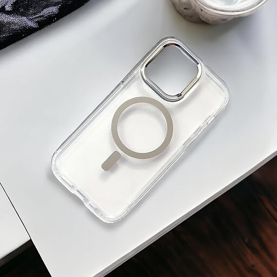 JMGOKIT Magsafe Transparent iPhone Protective Non Yellow Case with Camera Lens Protector