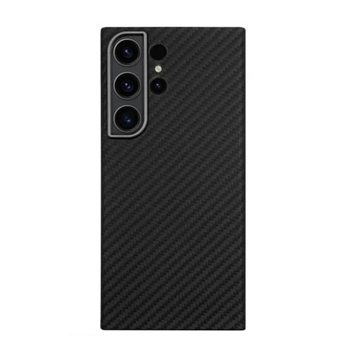Samsung Galaxy S24 Ultra Slim Fit Carbon Pattern Case with Camera Protection - Black Mobile Case by CoverMeUp - Style 5