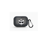 Karl Lagerfeld Cat Airpods Pro 2 Case – Smoke Transparent with Leather Grip Mobile Case by CoverMeUp