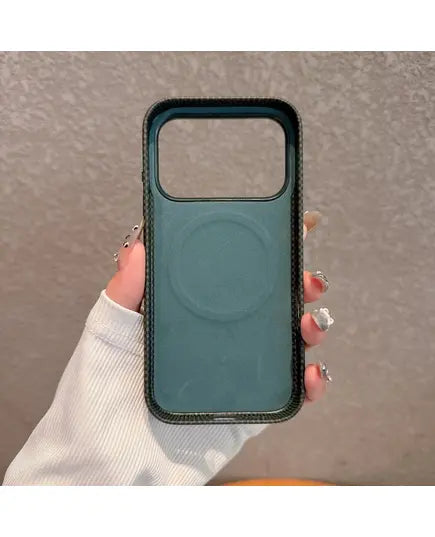 Protective Apple iPhone Back Cover - Kevlar Carbon Fiber Texture Slim Magsafe Case For iPhone 17 Series - Style 7