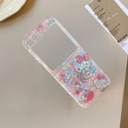 Hello Kitty Cartoon Holographic Case for Samsung Galaxy Z Flip 5 Mobile Case by CoverMeUp - Style 5