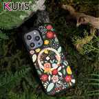 Protective Apple iPhone Back Cover - Kutis Floral Bloom MagSafe Phone Case – Nature-Inspired Glossy iPhone Cover - Style 3