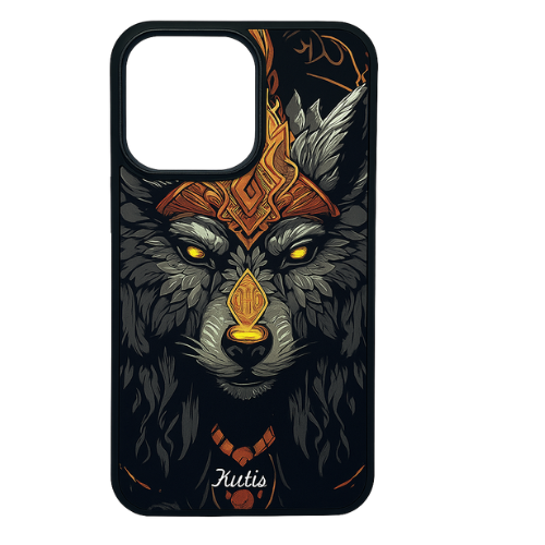 Kutis Tribal Wolf Spirit Phone Case – Glossy Shockproof iPhone Cover