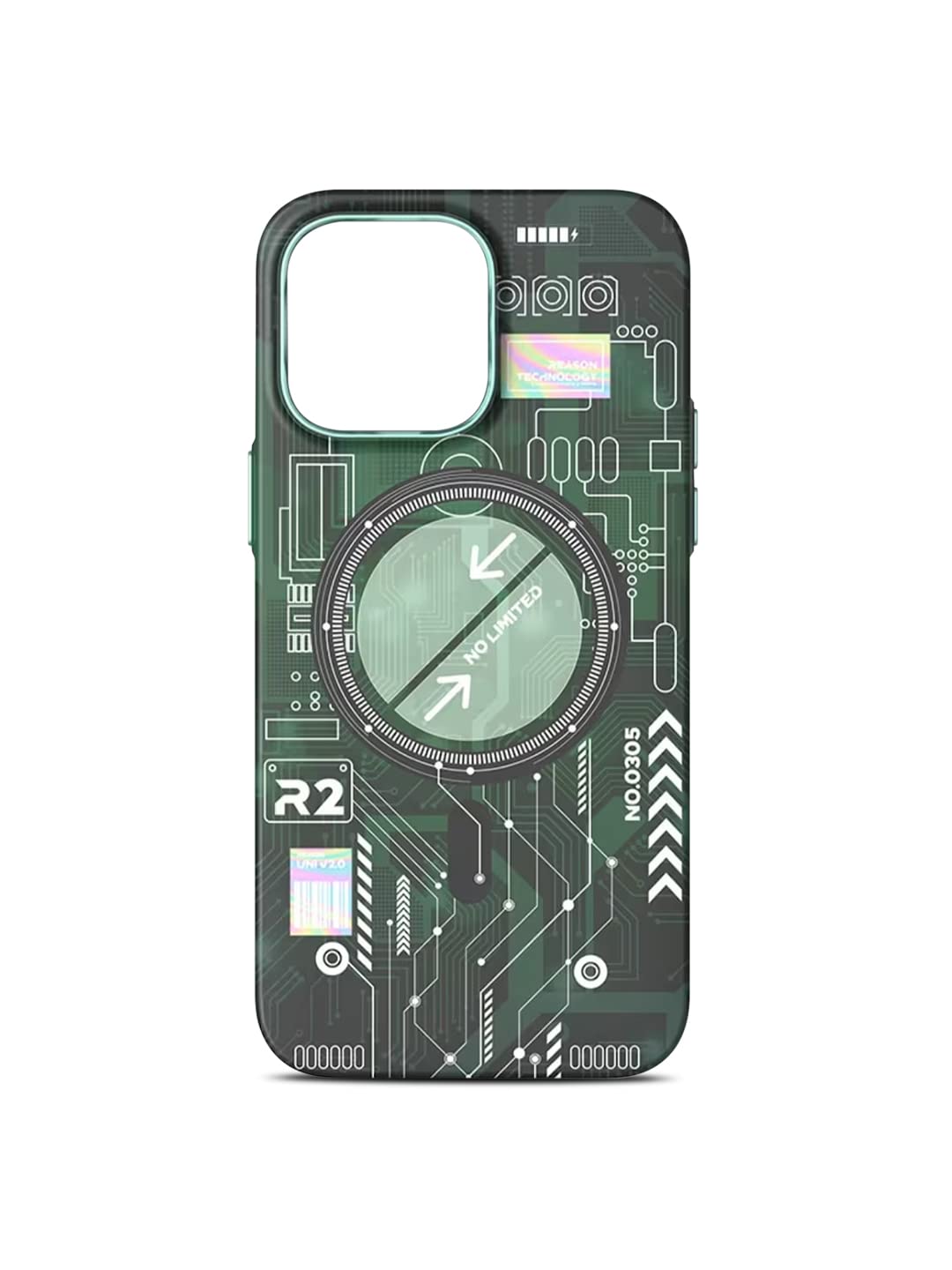 Luminous Circuit Board Night Glue Radium Hard Back Cover Case for Iphone