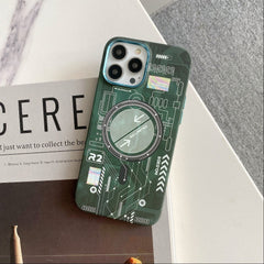 Luminous Circuit Board Night Glue Radium Hard Back Cover Case for Iphone