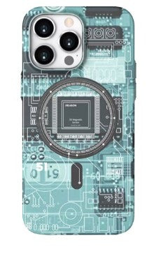 Luminous Circuit Board Night Glue Radium Hard Back Cover Case for Iphone