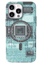 Luminous Circuit Board Night Glue Radium Hard Back Cover Case for Iphone