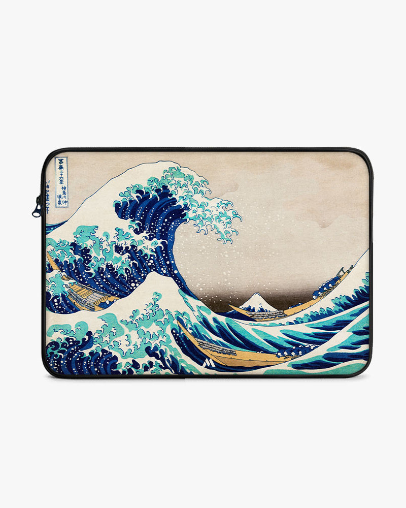The Great Wave off Kanagawa [Katsushika Hokusai] MacBook / Laptop-Sleeve Mobile Case by CoverMeUp - Style 19
