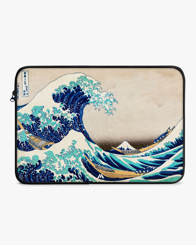 The Great Wave off Kanagawa [Katsushika Hokusai] MacBook / Laptop-Sleeve Mobile Case by CoverMeUp - Style 3