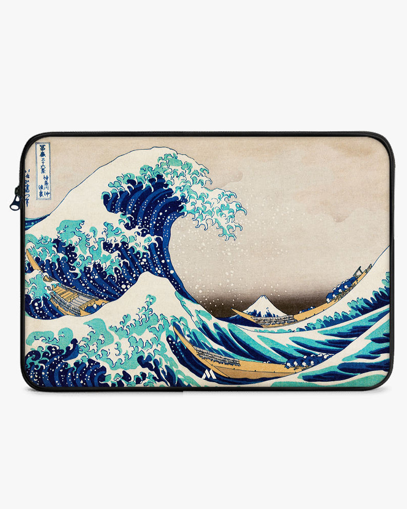 The Great Wave off Kanagawa [Katsushika Hokusai] MacBook / Laptop-Sleeve Mobile Case by CoverMeUp - Style 33