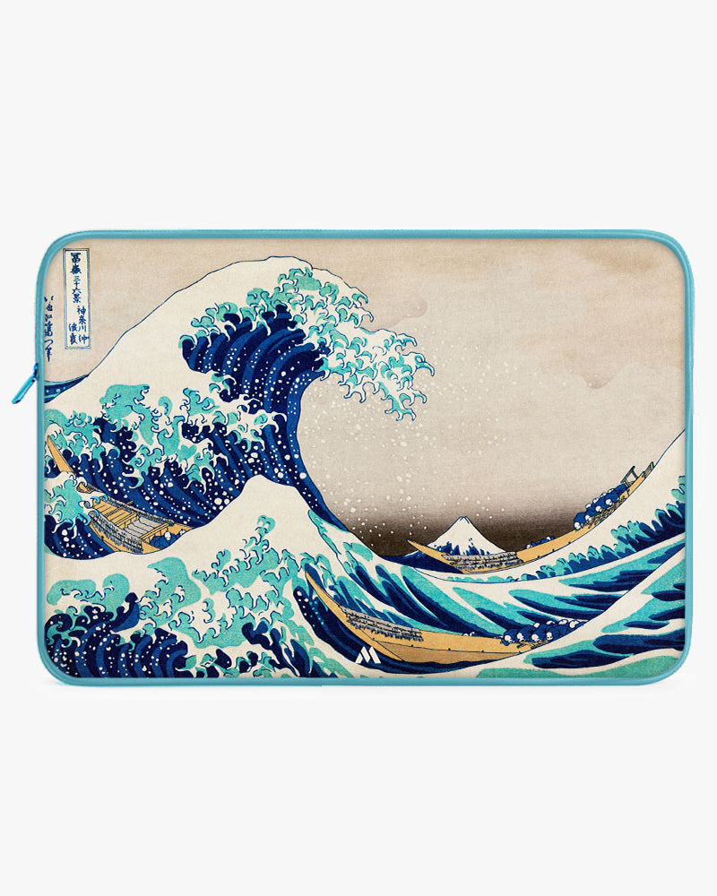 The Great Wave off Kanagawa [Katsushika Hokusai] MacBook / Laptop-Sleeve Mobile Case by CoverMeUp - Style 8