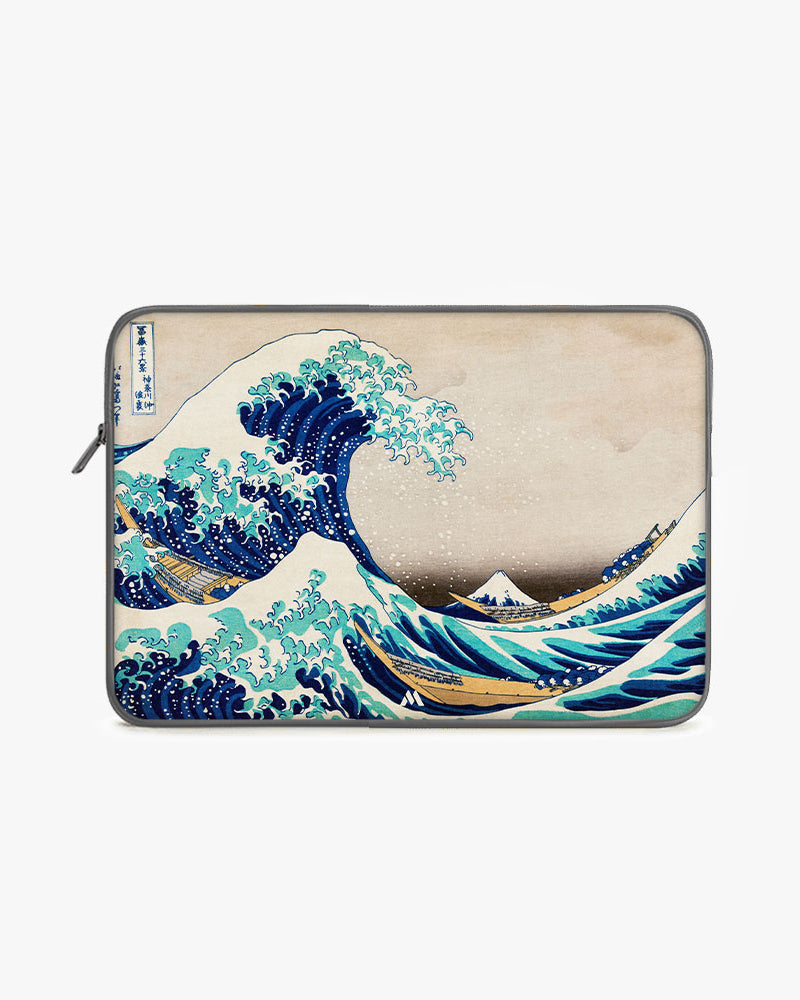 The Great Wave off Kanagawa [Katsushika Hokusai] MacBook / Laptop-Sleeve Mobile Case by CoverMeUp - Style 9