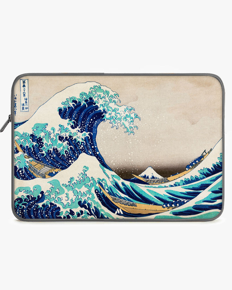 The Great Wave off Kanagawa [Katsushika Hokusai] MacBook / Laptop-Sleeve Mobile Case by CoverMeUp - Style 89