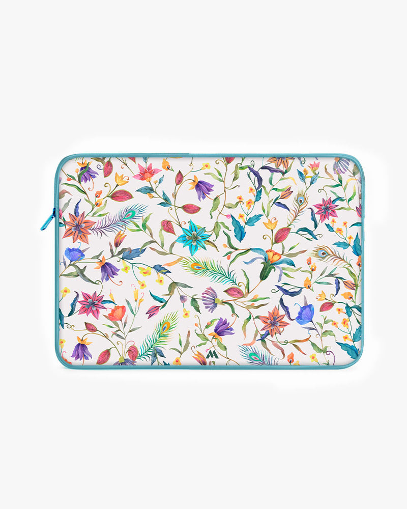 Peacock Feathers in the Garden MacBook / Laptop-Sleeve Mobile Case by CoverMeUp - Style 76