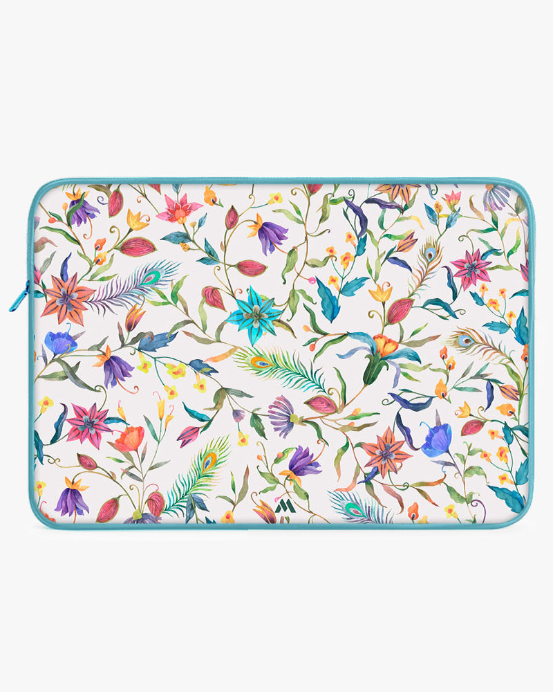Peacock Feathers in the Garden MacBook / Laptop-Sleeve Mobile Case by CoverMeUp - Style 12