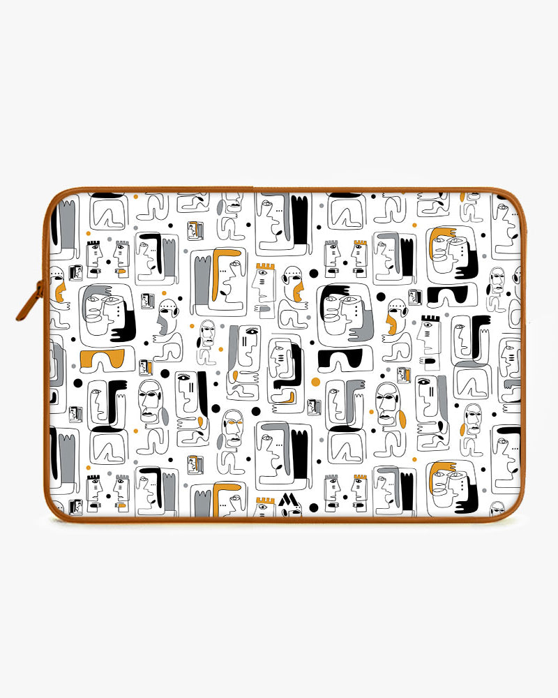 Minimalist Faces MacBook / Laptop-Sleeve Mobile Case by CoverMeUp - Style 11