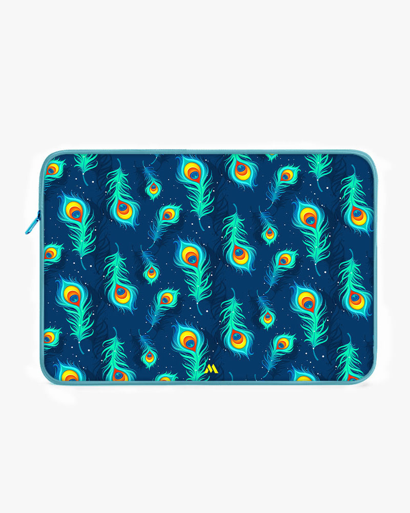 Peacock Feathered Night Sky MacBook / Laptop-Sleeve Mobile Case by CoverMeUp - Style 2