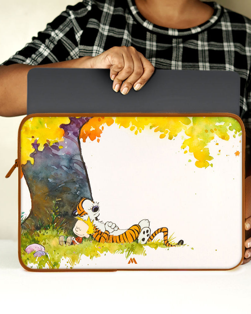 Calvin Hobbes Under Tree MacBook / Laptop-Sleeve Mobile Case by CoverMeUp - Style 36
