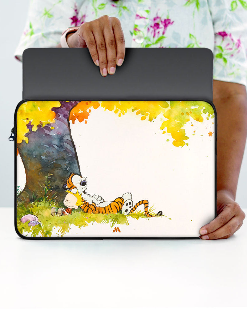 Calvin Hobbes Under Tree MacBook / Laptop-Sleeve Mobile Case by CoverMeUp - Style 43