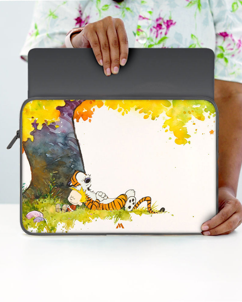 Calvin Hobbes Under Tree MacBook / Laptop-Sleeve Mobile Case by CoverMeUp - Style 71
