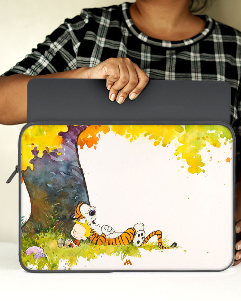 Calvin Hobbes Under Tree MacBook / Laptop-Sleeve Mobile Case by CoverMeUp - Style 85