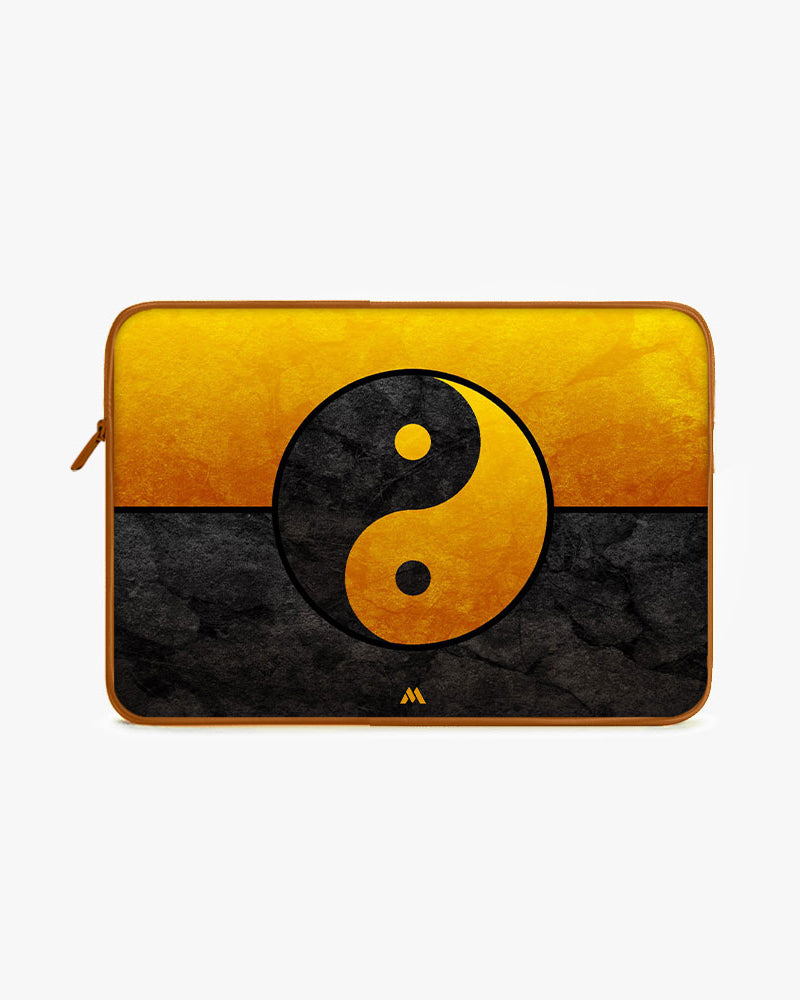 Yin-Yang in Gold MacBook / Laptop-Sleeve Mobile Case by CoverMeUp