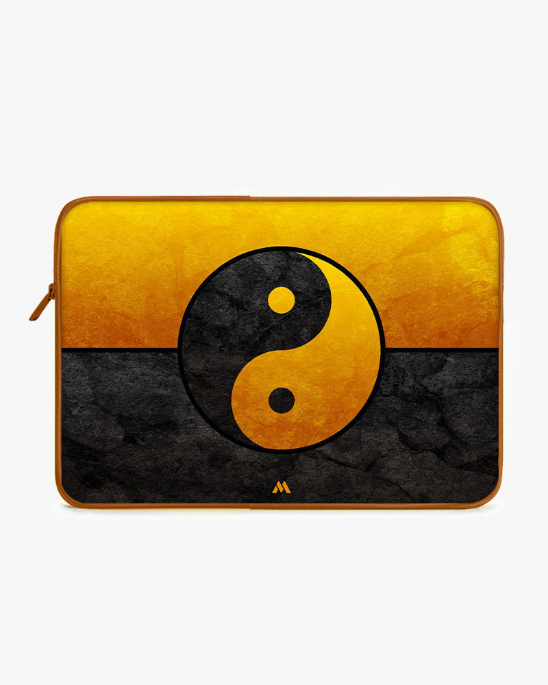 Yin-Yang in Gold MacBook / Laptop-Sleeve Mobile Case by CoverMeUp - Style 2