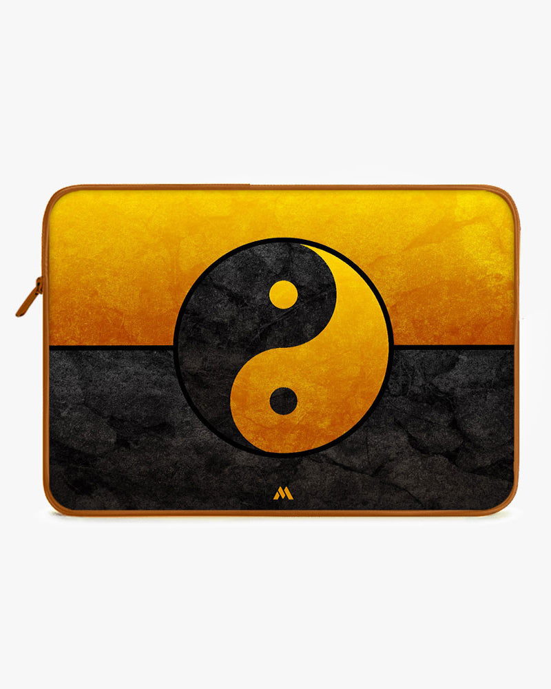 Yin-Yang in Gold MacBook / Laptop-Sleeve Mobile Case by CoverMeUp - Style 3