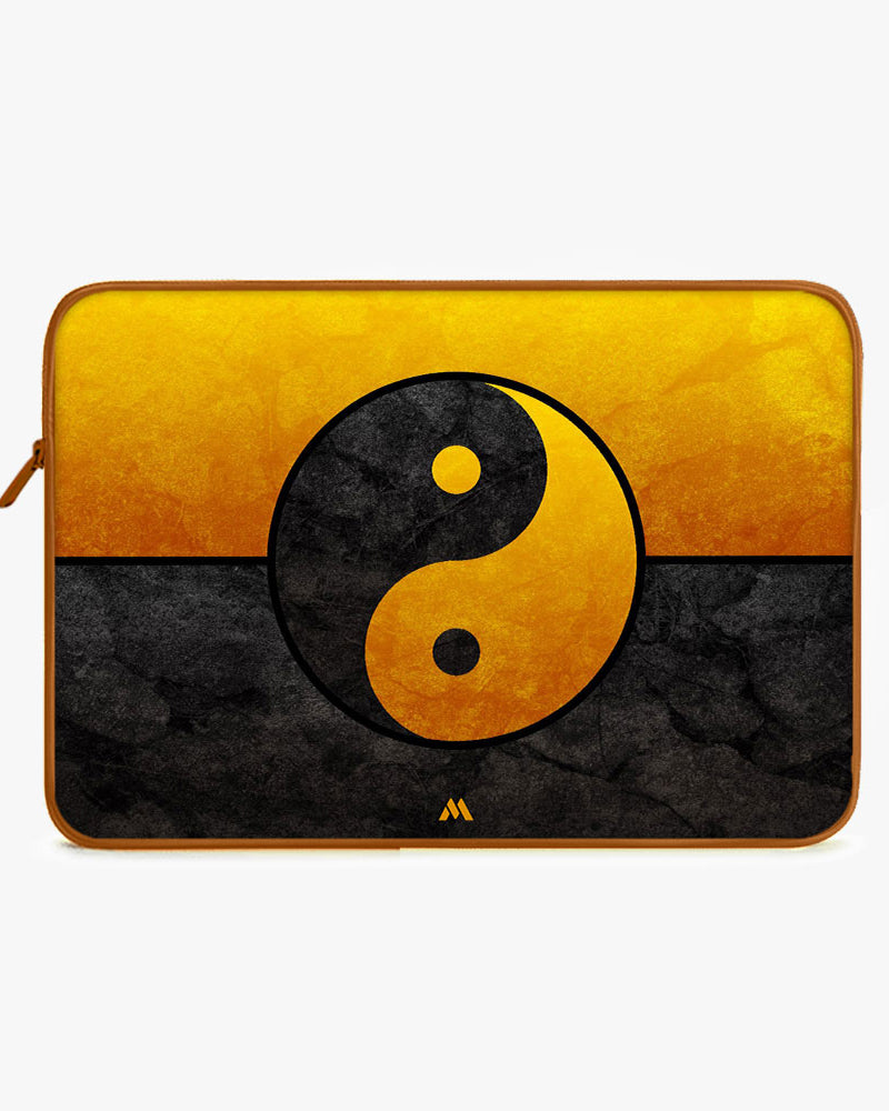 Yin-Yang in Gold MacBook / Laptop-Sleeve Mobile Case by CoverMeUp - Style 4