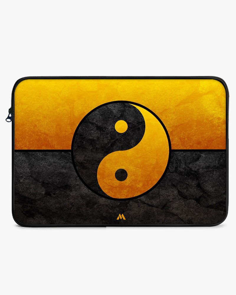 Yin-Yang in Gold MacBook / Laptop-Sleeve Mobile Case by CoverMeUp - Style 8