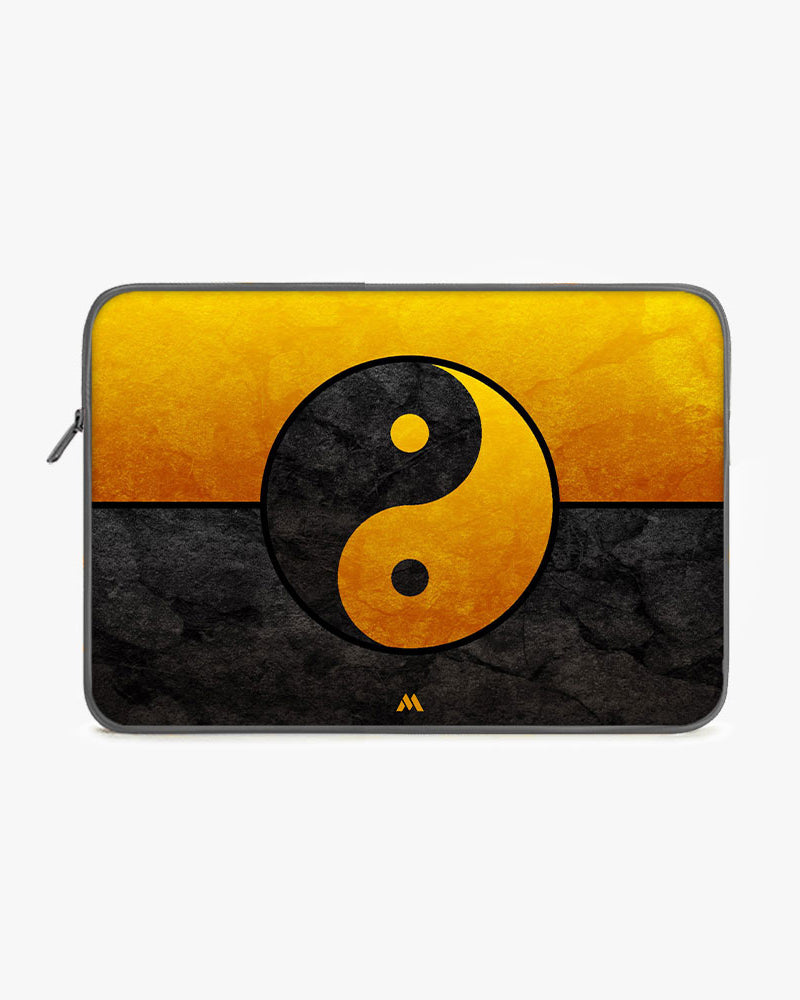 Yin-Yang in Gold MacBook / Laptop-Sleeve Mobile Case by CoverMeUp - Style 75