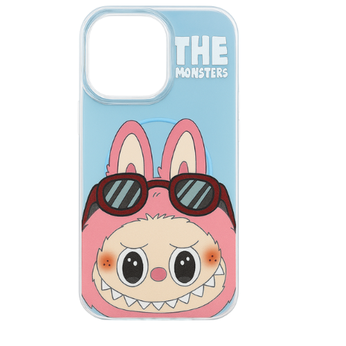 Labubu Blue iPhone Case – Sunglasses Monster | TPU+PC Protective Cover