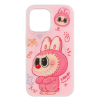 Protective Apple iPhone Back Cover - Labubu Dark Pink iPhone Case – Mischievous Cartoon Edition | TPU+PC