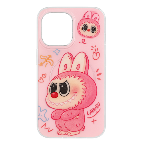 Labubu Dark Pink iPhone Case – Mischievous Cartoon Edition | TPU+PC