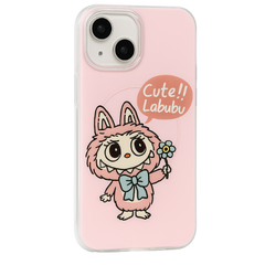 Labubu Light Pink iPhone Case – Cute Flower Edition | TPU+PC