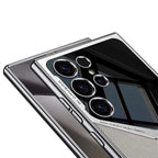 Leather Electroplated Phone Case - Samsung S23 Ultra Mobile Case by CoverMeUp - Style 3