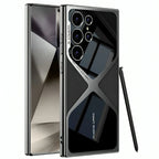 Leather Electroplated Phone Case - Samsung S23 Ultra Mobile Case by CoverMeUp - Style 4