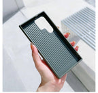 Leather Case  Metal Frame Shockproof Protective Hard Back Cover for Samsung S24 Ultra Mobile Case by CoverMeUp - Style 2
